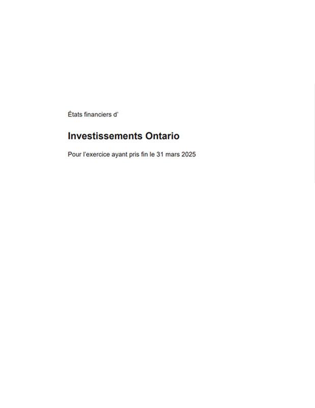 États financiers de 2024-2025